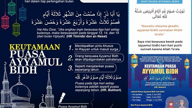 Niat Puasa Sunnah Ayyamul Bidh