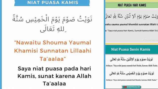 Niat Puasa Sunnah Hari Kamis