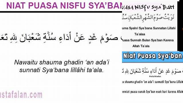 Niat Puasa Sunnah Nisfu Sya Ban