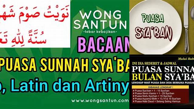Niat Puasa Sunnah Sya Ban