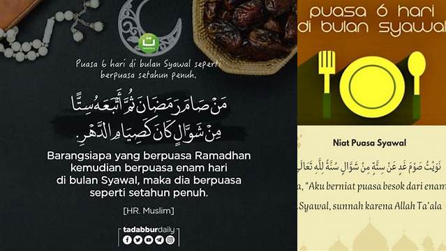 Niat Puasa Syawal Hari Ini