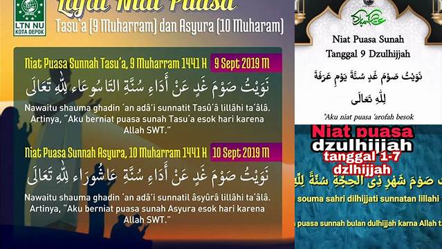Niat Puasa Tanggal 9 Dzulhijjah