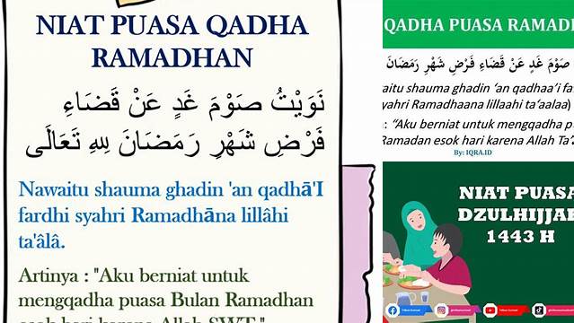 Niat Puasa Tarwiyah Dan Qadha Ramadhan