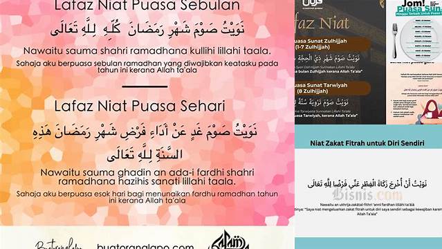 Niat Puasa Untuk Diri Sendiri