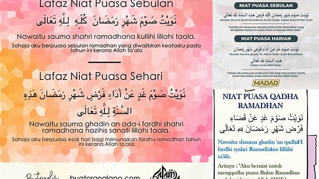 Niat Qada Puasa Ramadhan