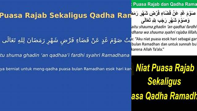 Niat Qadha Puasa Ramadhan Dan Rajab