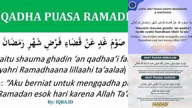Niat Qadha Puasa Ramadhan Karena Haid