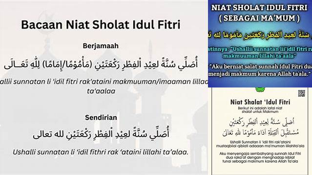 Niat Salat Idul Fitri