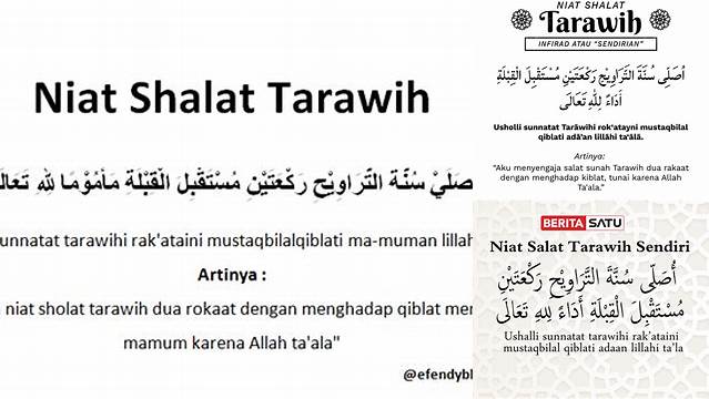 Niat Shalat Tarawih