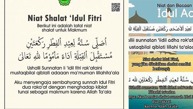 Niat Sholat Idul Fitri Latin