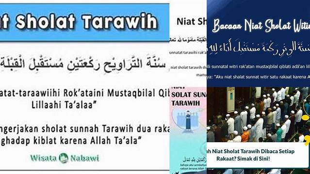 Inilah 10 Hal Penting tentang niat sholat tarawih 2 rakaat sempurnakan idul fitri