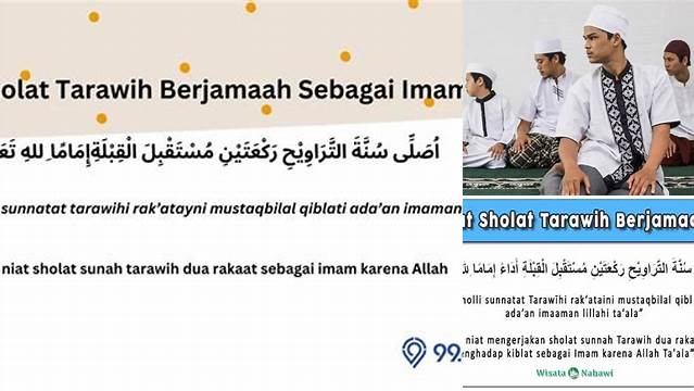 Niat Sholat Tarawih Berjamaah