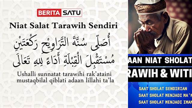 Niat Sholat Tarawih Beserta Artinya