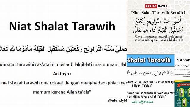 Ketahui 10 Hal Penting tentang niat sholat tarawih dan artinya agar khusyuk menyambut idul fitri