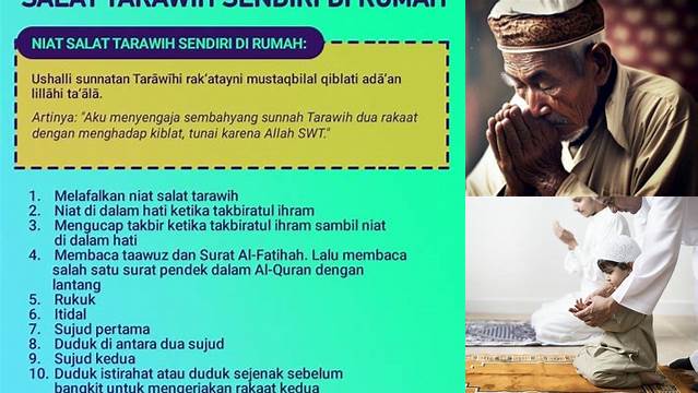 9 Hal Penting tentang niat sholat tarawih di rumah agar khusyuk sambut idul fitri