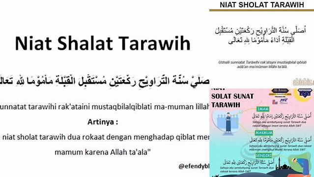 Niat Sholat Tarawih Makmum