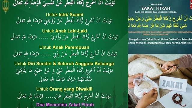 Niat Zakat Fitrah Arab