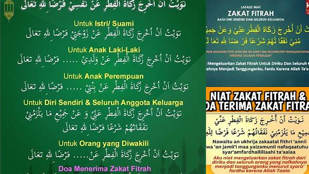 Niat Zakat Fitrah Arab Dan Latin