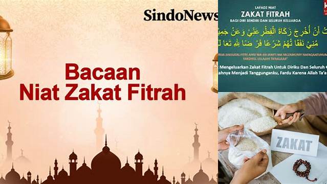 Niat Zakat Fitrah Beserta Artinya