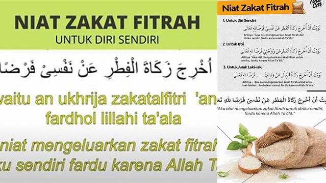 Niat Zakat Fitrah Diri Sendiri