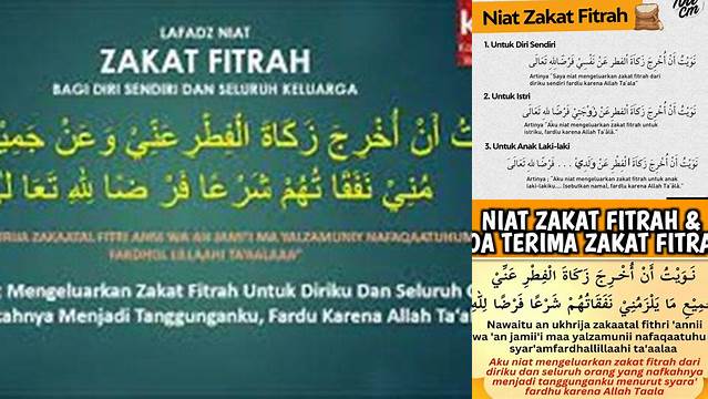 Niat Zakat Fitrah Latin