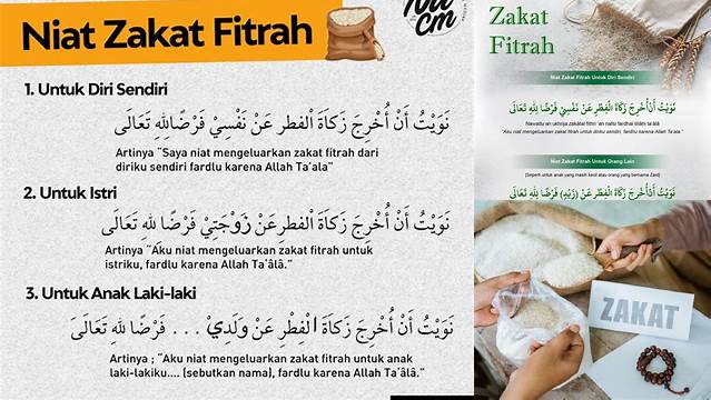 Niat Zakat Fitrah Lengkap