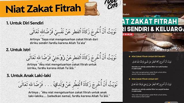 Niat Zakat Fitrah Nu