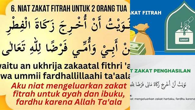 Niat Zakat Fitrah Untuk Ibu