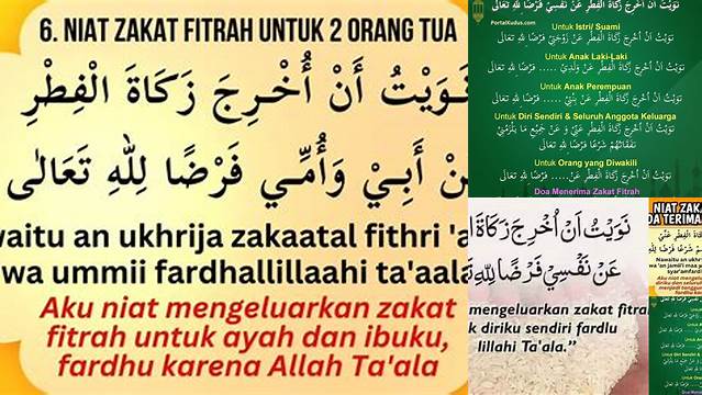 Niat Zakat Fitrah Untuk Orang Tua