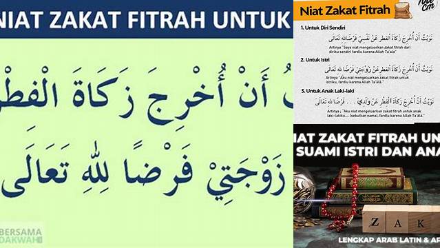 Niat Zakat Fitrah Untuk Suami