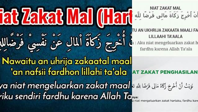 Niat Zakat Mal