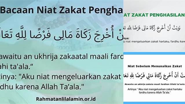 Niat Zakat Penghasilan