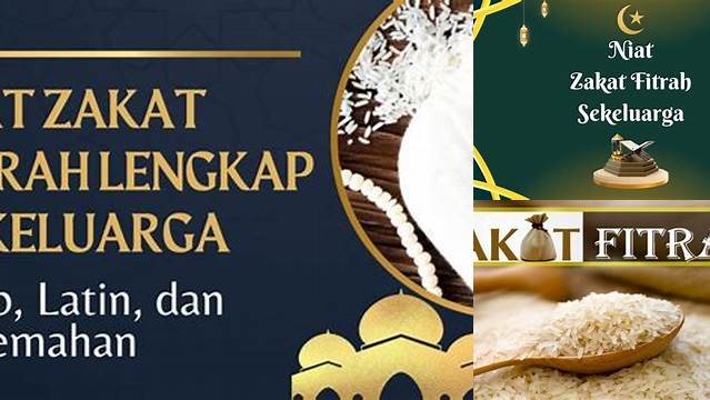 Niat Zakat Sekeluarga