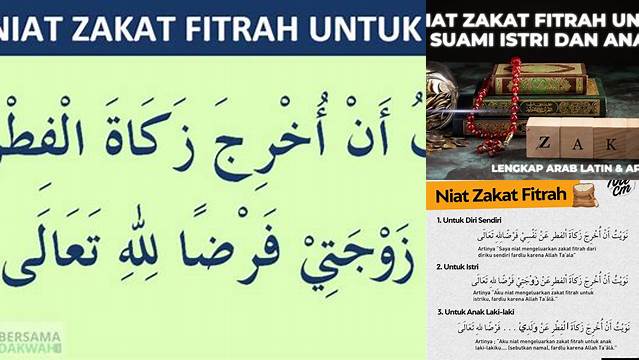 Niat Zakat Untuk Suami