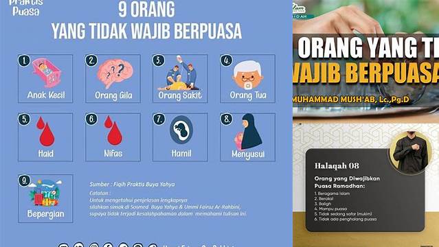 Orang Yang Tidak Wajib Berpuasa