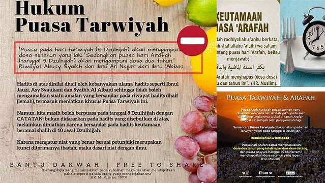 Pahala Puasa Tarwiyah