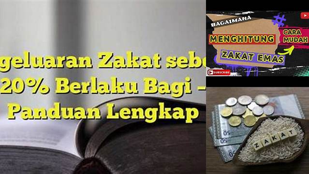 Pengeluaran Zakat Sebesar 20 Berlaku Bagi