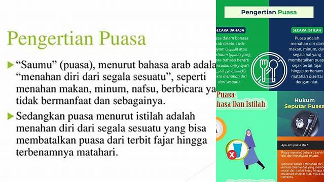 Pengertian Puasa Adalah