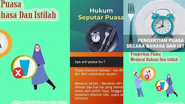 Pengertian Puasa Menurut Bahasa