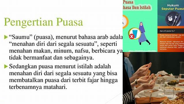 Pengertian Puasa Menurut Bahasa Adalah