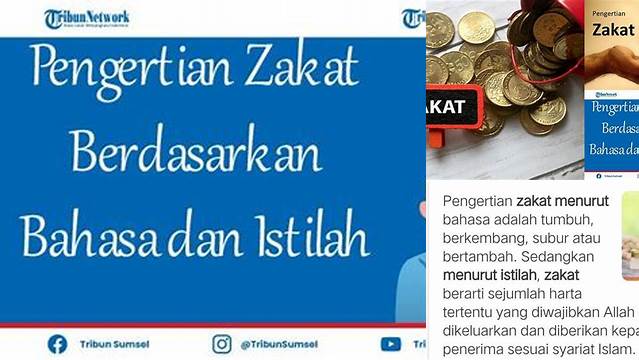 Pengertian Zakat Secara Bahasa Dan Istilah