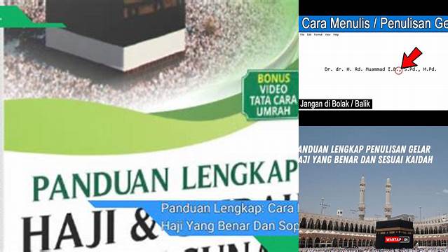 Penulisan Haji Yang Benar