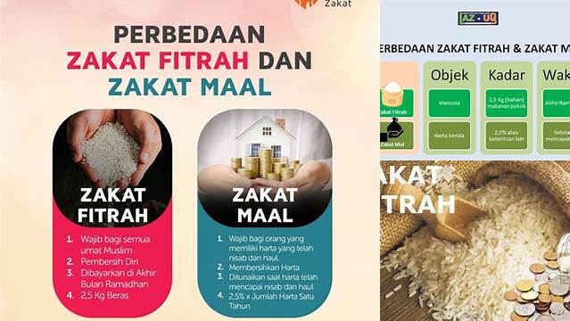 Perbedaan Zakat Fitrah Dan Zakat Mal