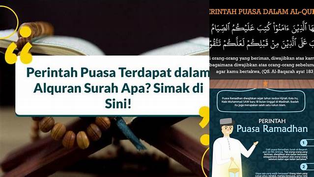 Perintah Puasa Terdapat Dalam Alquran Surah