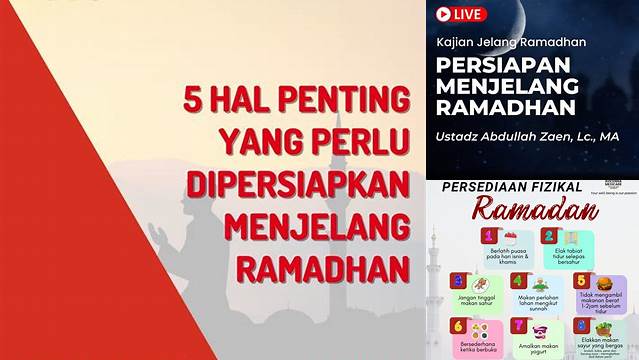 Ketahui 10 Hal Penting tentang persiapan menjelang ramadhan untuk Sambut Idul Fitri