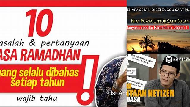 Pertanyaan Seputar Puasa