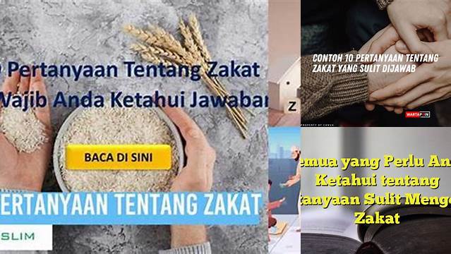 Pertanyaan Sulit Tentang Zakat