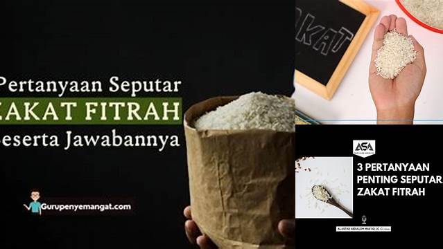 Pertanyaan Tentang Zakat Fitrah Yang Sulit