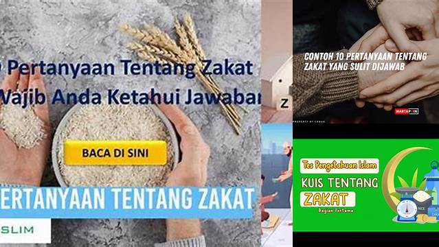 Pertanyaan Tentang Zakat Yang Sulit