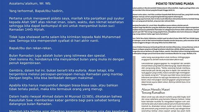 Pidato Singkat Tentang Puasa